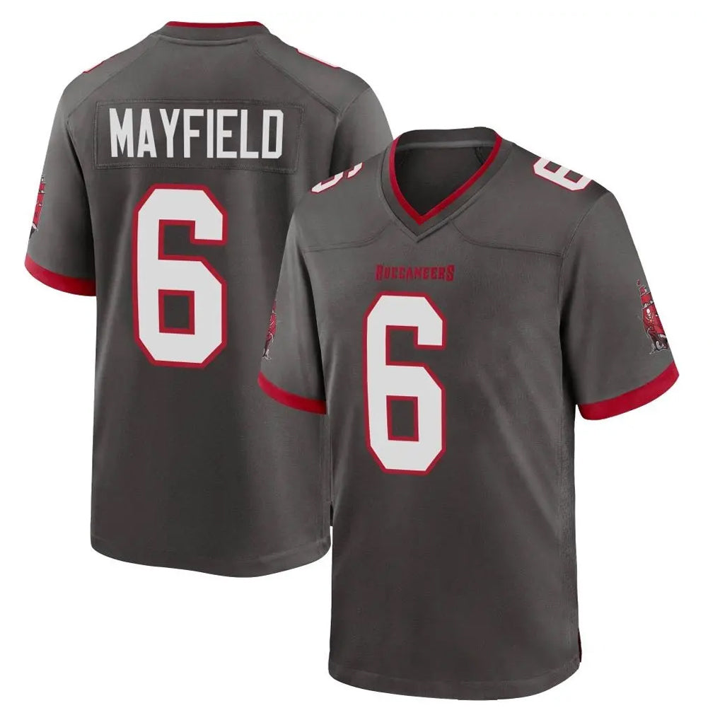 Punc TB.Buccaneers #6 Baker Mayfield Player Pewter Alternate Home Game Stitched Jerseys