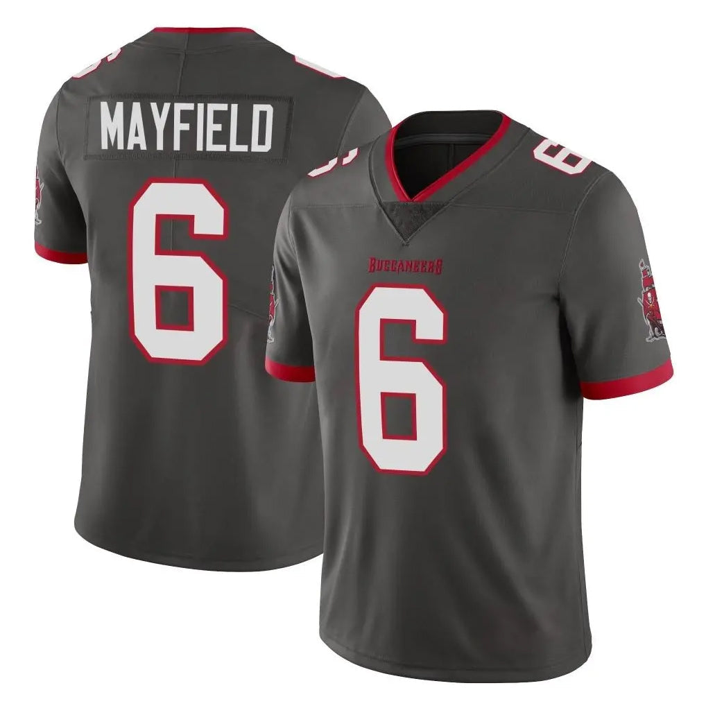 Punc TB.Buccaneers #6 Baker Mayfield Player Pewter Limited Alternate Vapor Home Game Stitched Jerseys