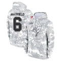 Punc TB.Buccaneers #6 Baker Mayfield Player Salute to Service Hoodies & T-Shirts Stitched Jerseys
