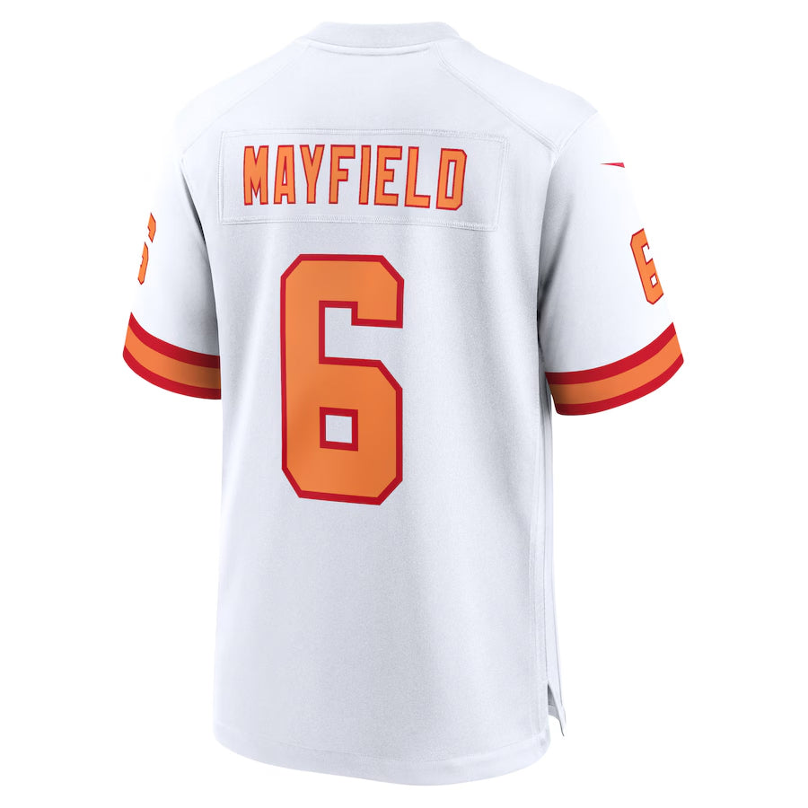 Punc TB.Buccaneers #6 Baker Mayfield Player White Home Game Stitched Jerseys