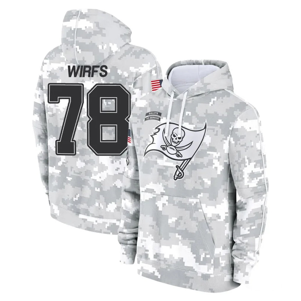Punc TB.Buccaneers #78 Tristan Wirfs Player Arctic Camo Limited Salute to Service Pullover Hoodies Game Stitched Jerseys