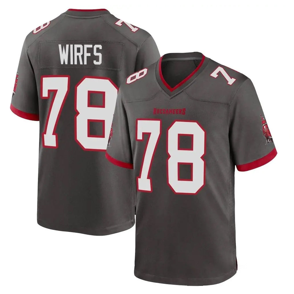 Punc TB.Buccaneers #78 Tristan Wirfs Player Pewter Alternate Home Game Stitched Jerseys