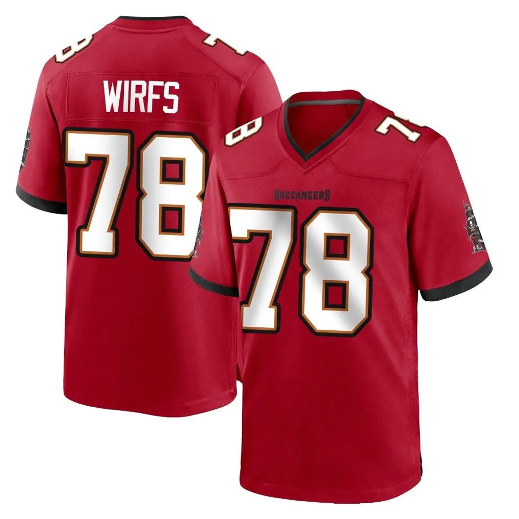 Punc TB.Buccaneers #78 Tristan Wirfs Player Red Home Game Stitched Jerseys