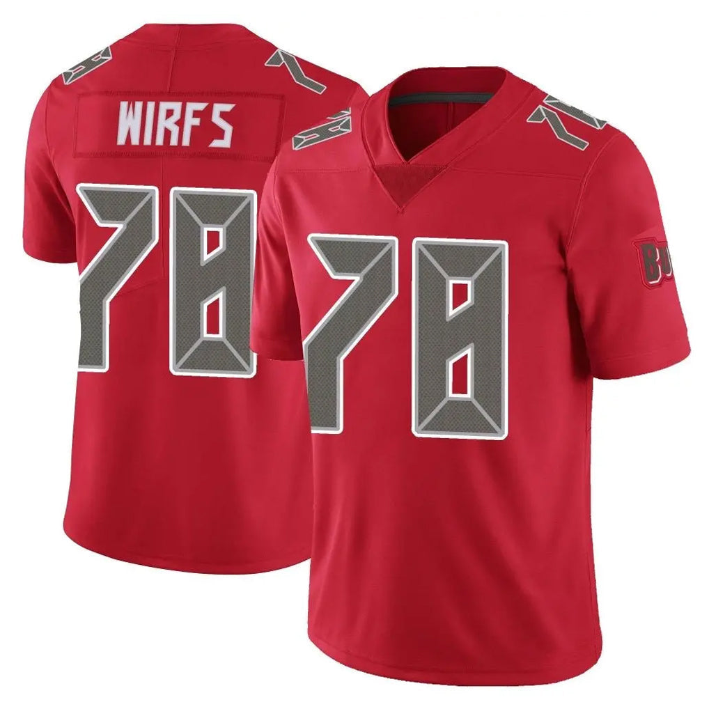 Punc TB.Buccaneers #78 Tristan Wirfs Player Red Limited Color Rush Home Game Stitched Jerseys