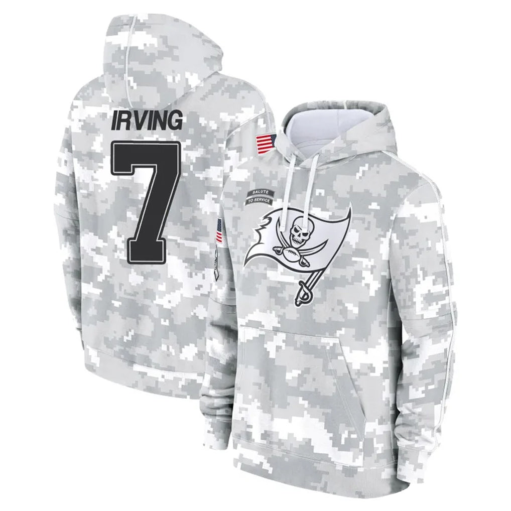 Punc TB.Buccaneers #7 Bucky Irving Player Arctic Camo Salute to Service Hoodies Stitched Jerseys
