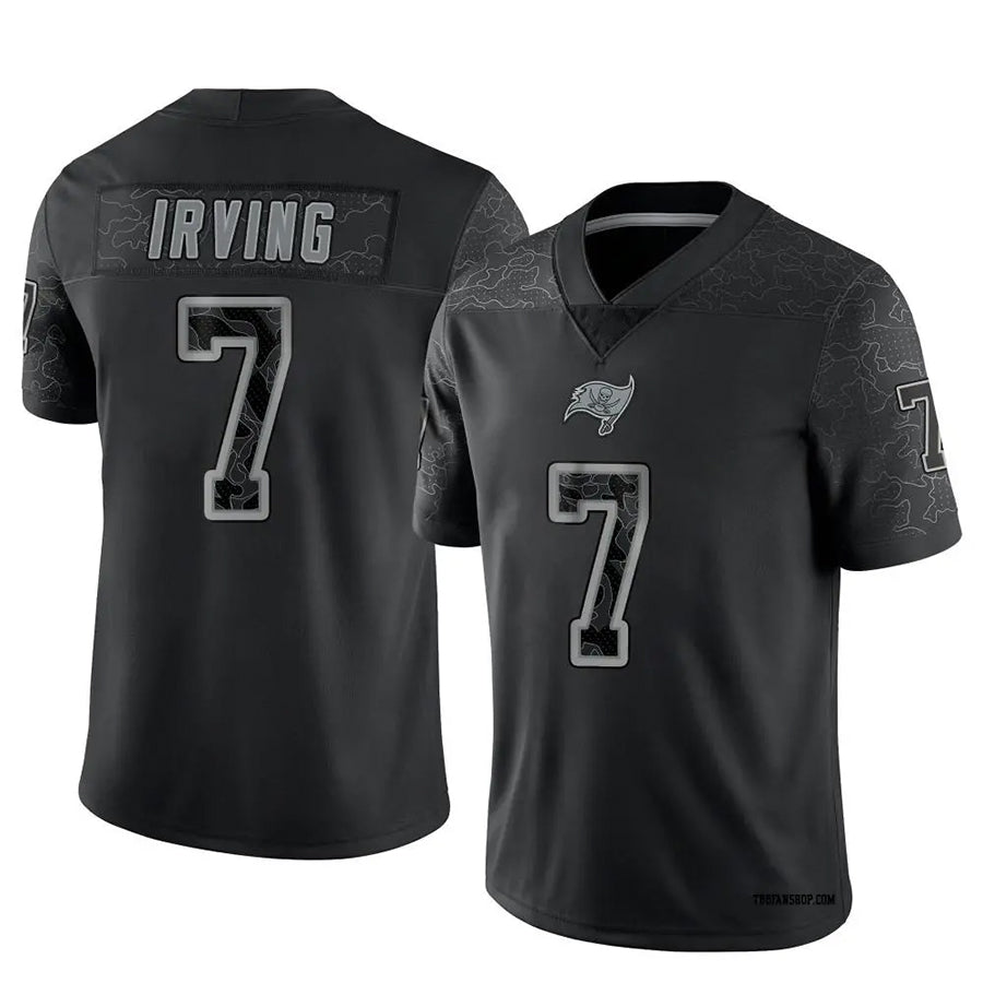 Punc TB.Buccaneers #7 Bucky Irving Player Limited Black Reflective Stitched Jerseys