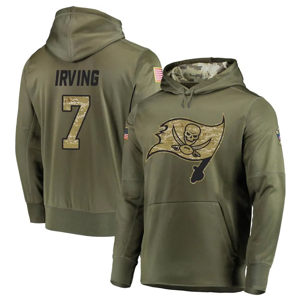 Punc TB.Buccaneers #7 Bucky Irving Player Olive Salute To Service Limited Hoodies Stitched Jerseys