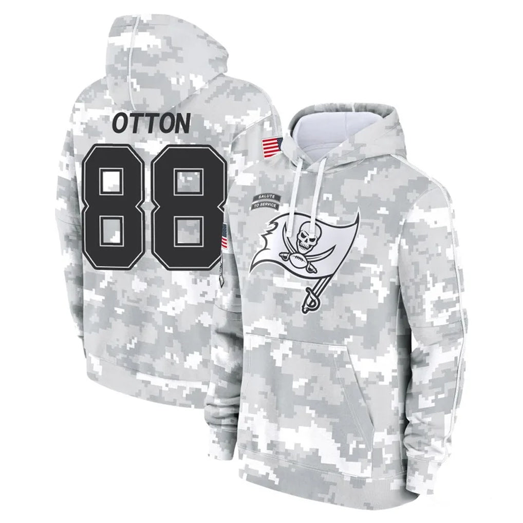 Punc TB.Buccaneers #88 Cade Otton Player Arctic Camo Limited Salute to Service Pullover Hoodies Game Stitched Jerseys