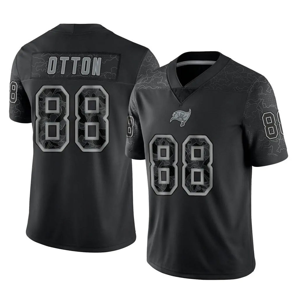 Punc TB.Buccaneers #88 Cade Otton Player Black Reflective Limited Home Game Stitched Jerseys