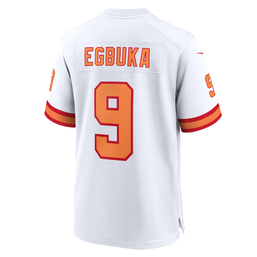 Punc TB.Buccaneers #9 Emeka Egbuka Player White Home Game Stitched Jerseys