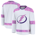 Punc TB.Lightning White 2024 Hockey Fights Cancer Practice Jerseys