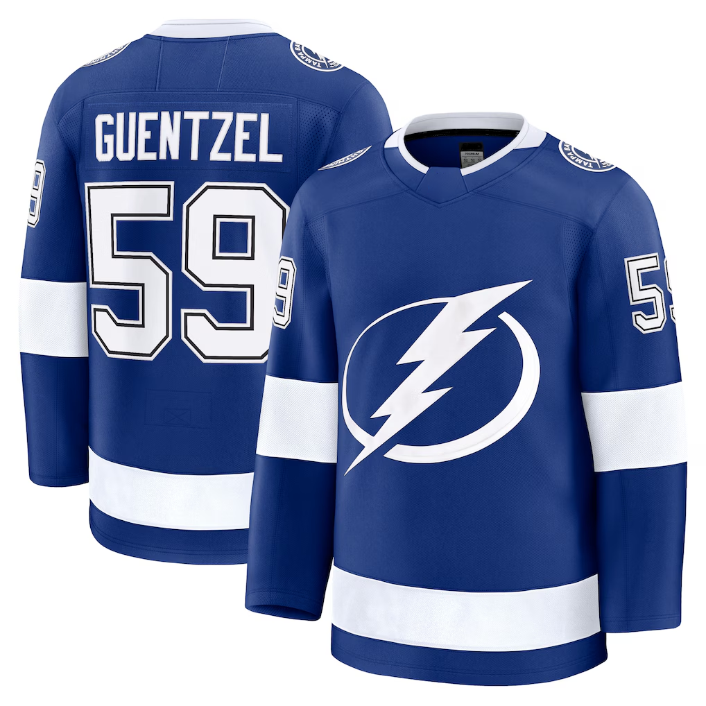 Punc TB.Lightning #59 Jake Guentzel Blue Home Premium Jerseys