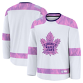 Punc T.Maple Leafs White 2024 Hockey Fights Cancer Practice Jerseys