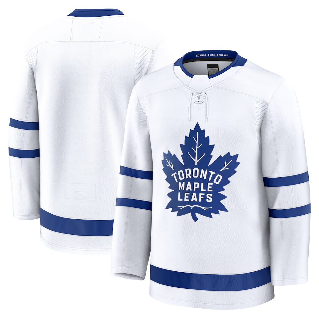 Punc T.Maple Leafs White Away Premium Jerseys
