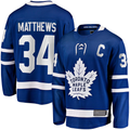 Punc T.Maple Leafs #34 Auston Matthews Blue Captain Patch Home Breakaway Player Jerseys