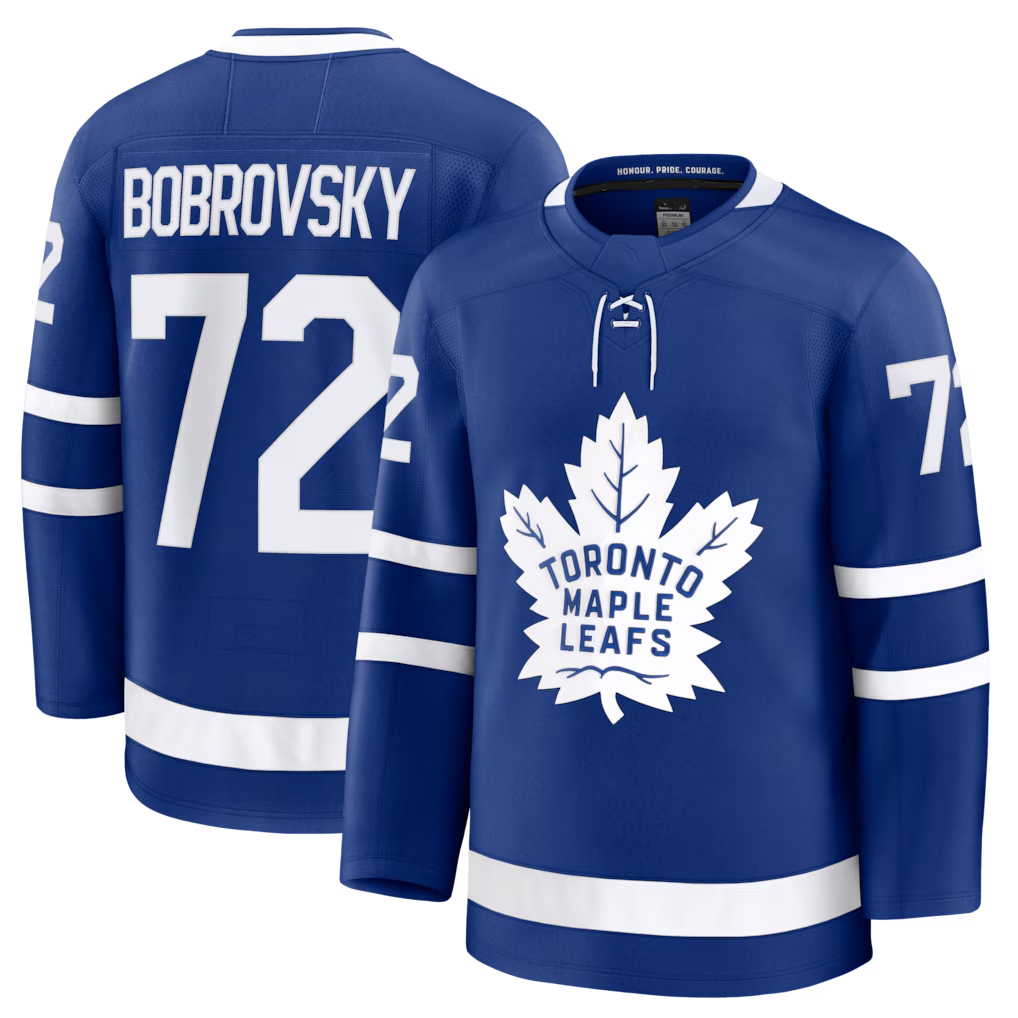 Punc T.Maple Leafs #72 Sergei Bobrovsky Blue Home Premium Jerseys
