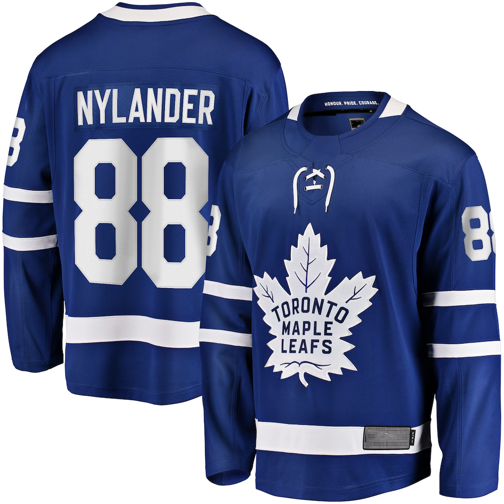 Punc T.Maple Leafs #88 William Nylander Blue Home Breakaway Player Jerseys