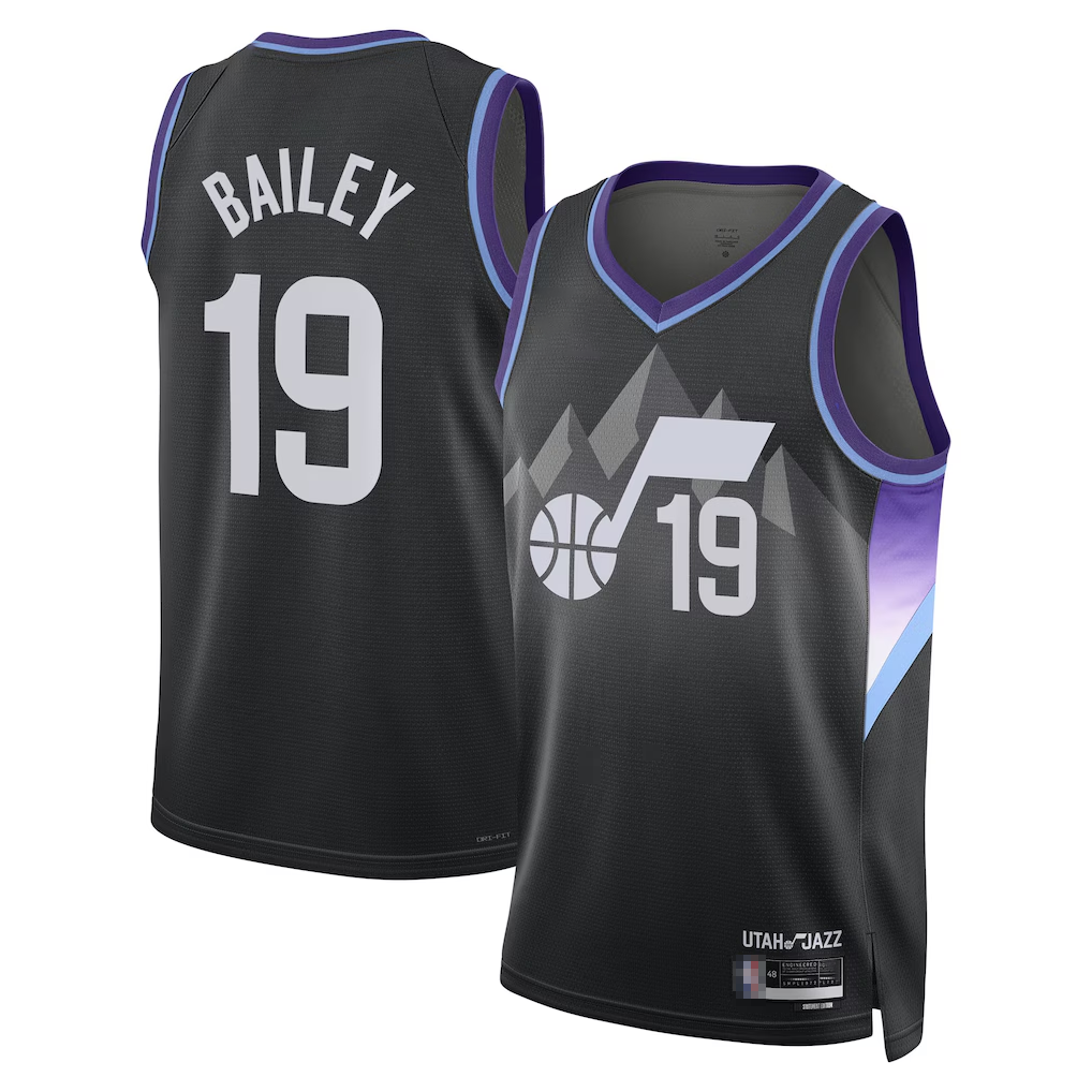 Punc U.Jazz #19 Ace Bailey Black Swingman Player Jerseys - Statement Edition