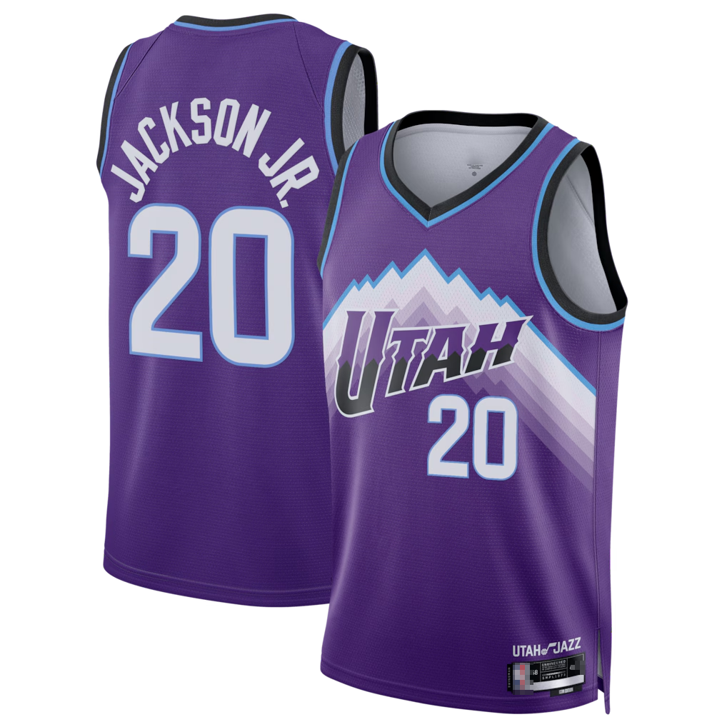 Punc U.Jazz #20 Jaren Jackson Jr. Purple Swingman Jerseys- Icon Edition