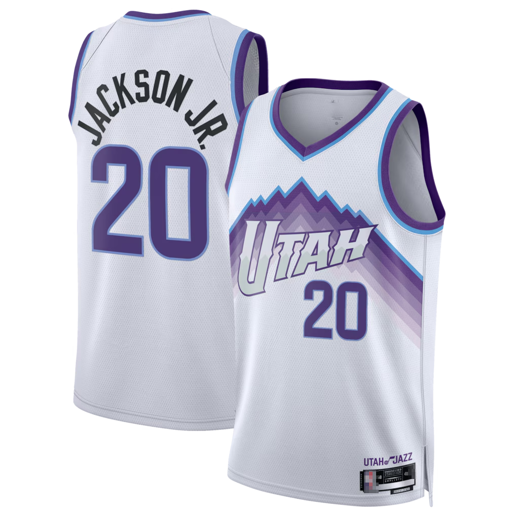 Punc U.Jazz #20 Jaren Jackson Jr. White Swingman Jerseys - Association Edition