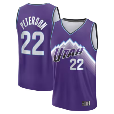 Punc U.Jazz #22 Darryn Peterson Fanatics Purple 2026 Draft First Round Pick Fast Break Jerseys - Icon Edition