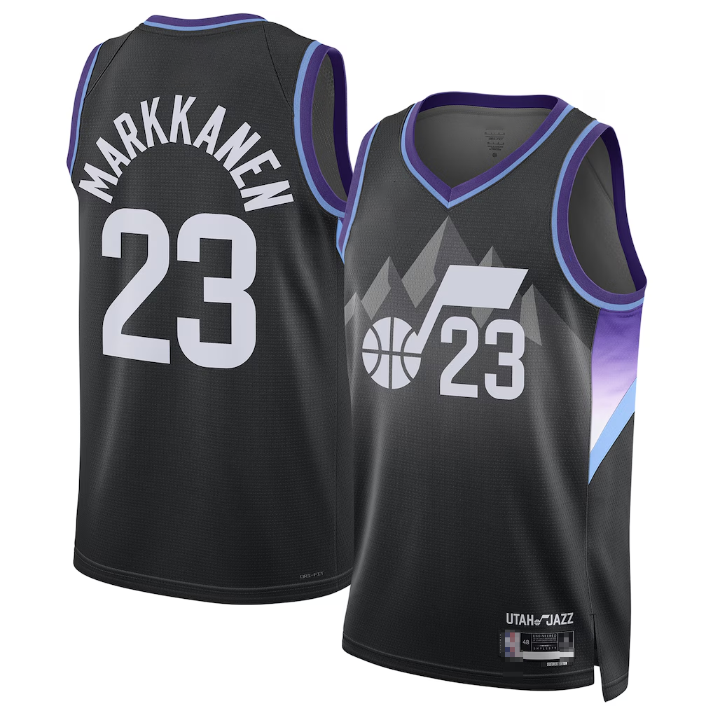 Punc U.Jazz #23 Lauri Markkanen Black 2024-2025 Swingman Jerseys - Statement Edition