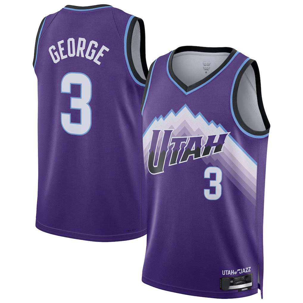 Punc U.Jazz #3 Keyonte George Purple Swingman Jerseys - Icon Edition