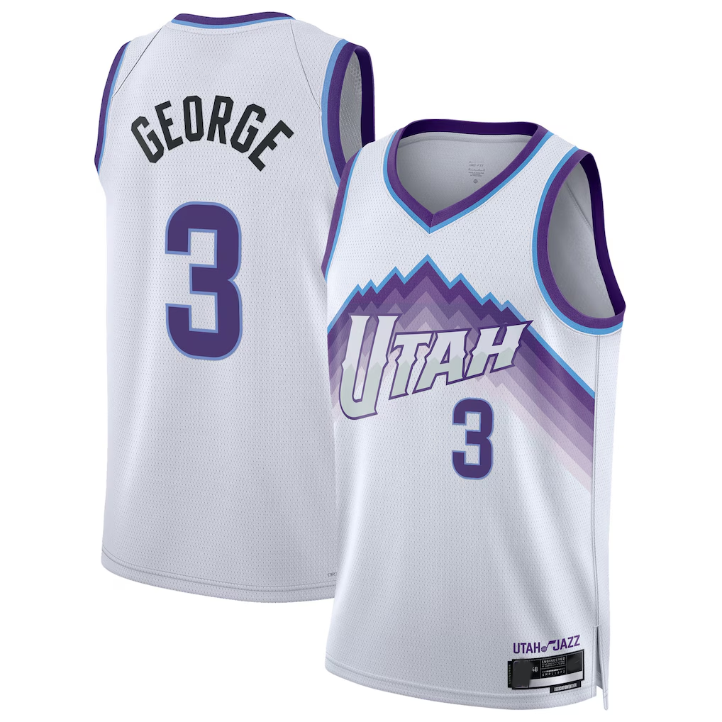 Punc U.Jazz #3 Keyonte George White Swingman Jerseys - Association Edition