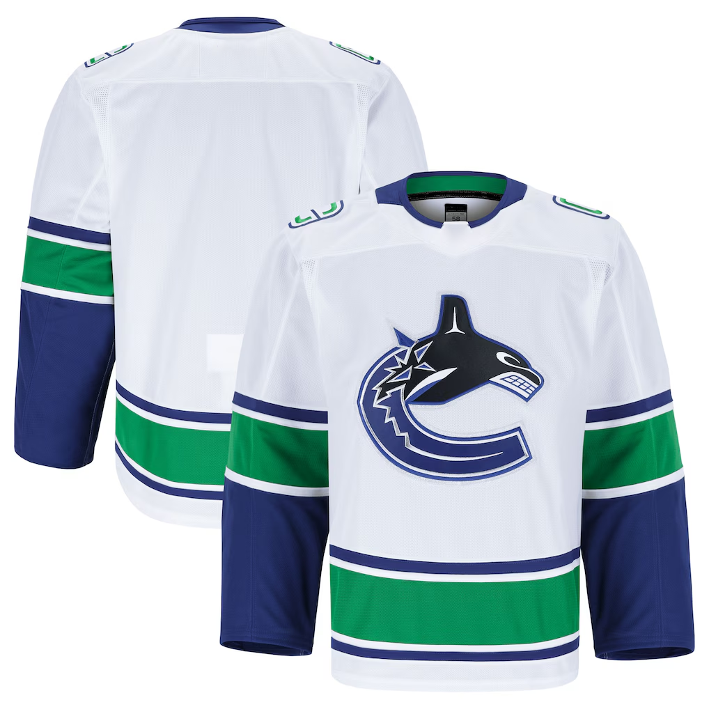 Punc V.Canucks White Away Authentic Pro Jerseys