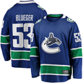 Punc V.Canucks #53 Teddy Blueger Blue Home Breakaway Jerseys