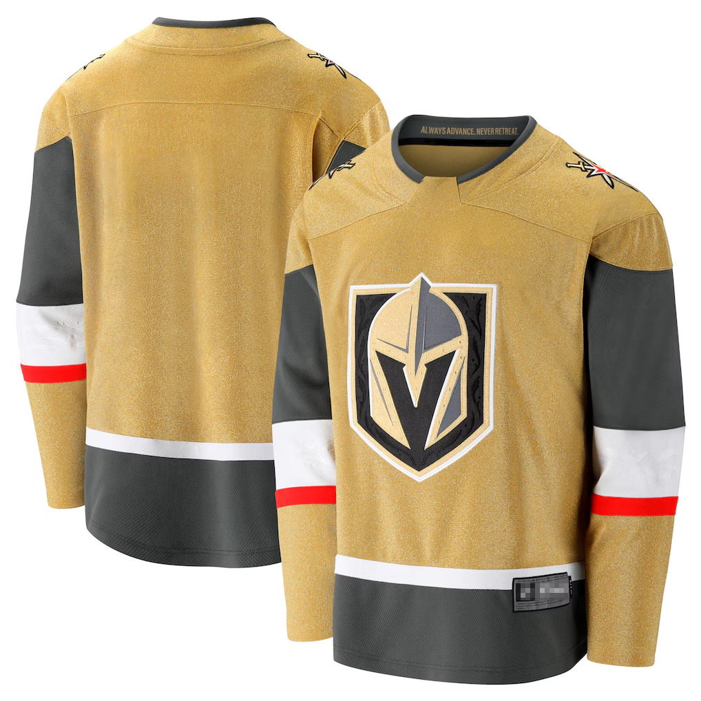 Punc V.Golden Knights Gold Home Breakaway Stitched Jerseys
