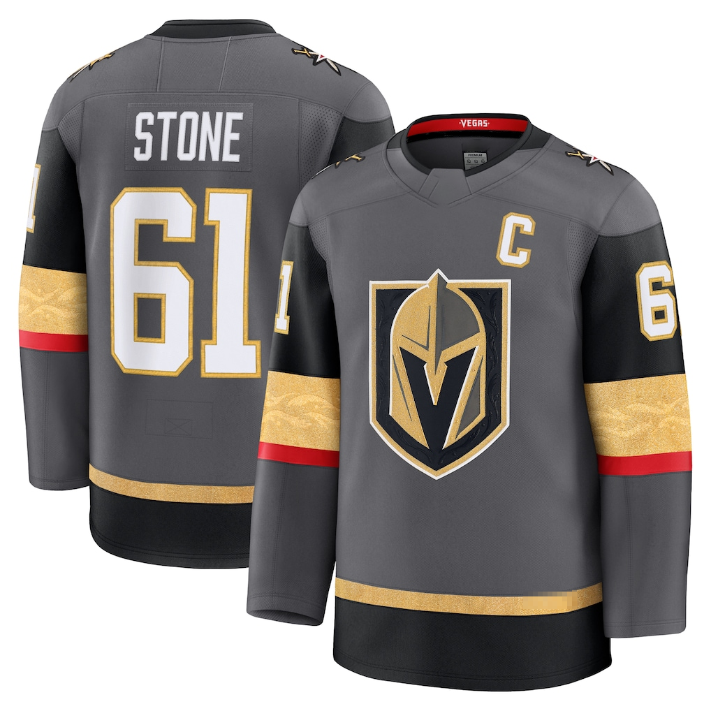 Punc V.Golden Knights #61 Mark Stone Gray Alternate Premium Jerseys