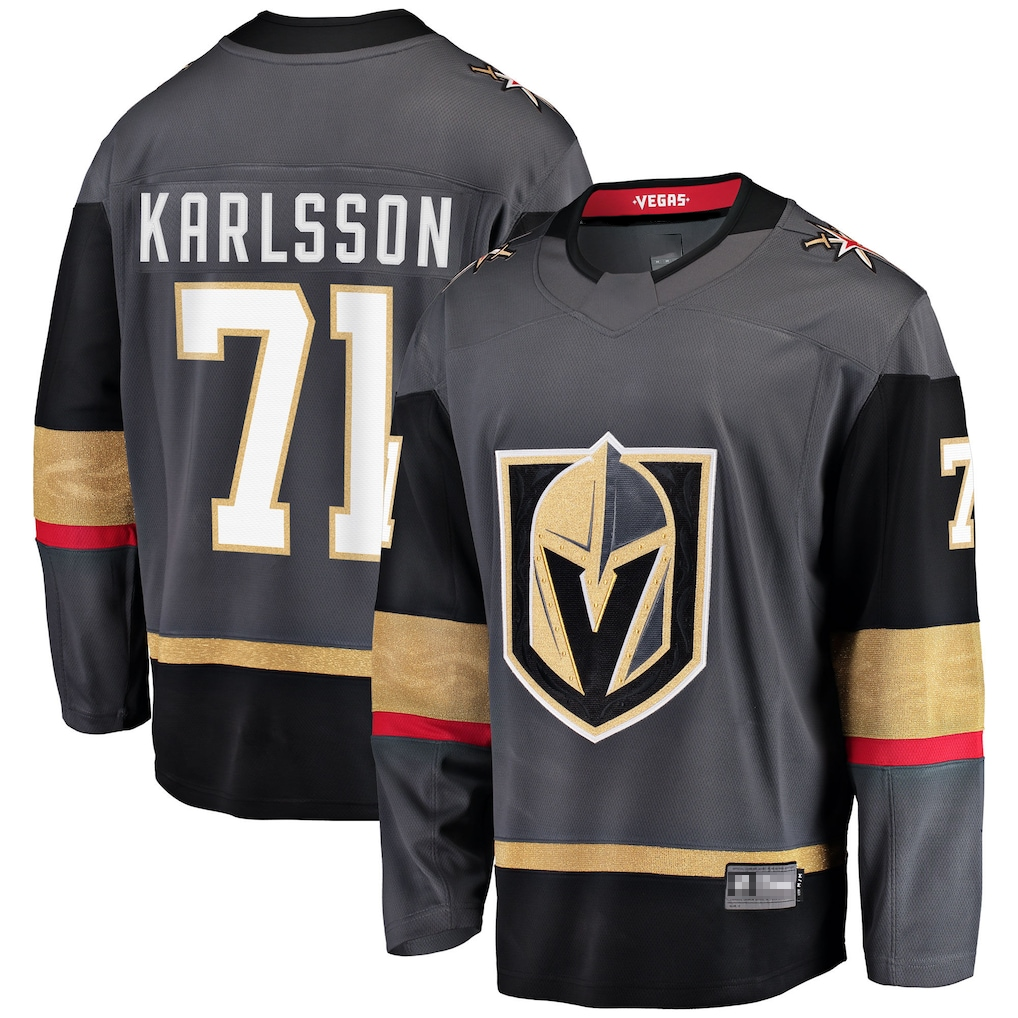 Punc V.Golden Knights #71 William Karlsson Gray Breakaway Jerseys