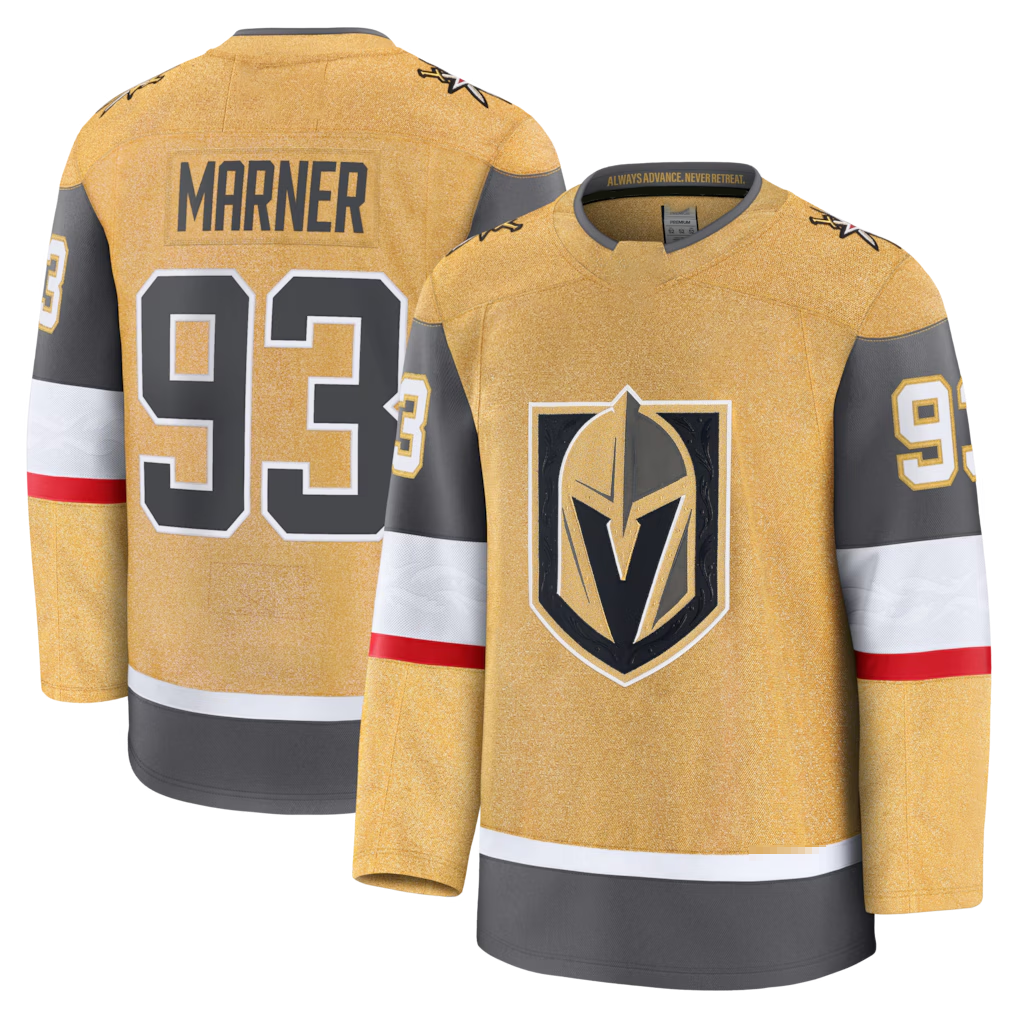 Punc V.Golden Knights #93 Mitch Marner Gold Home Premium Jerseys