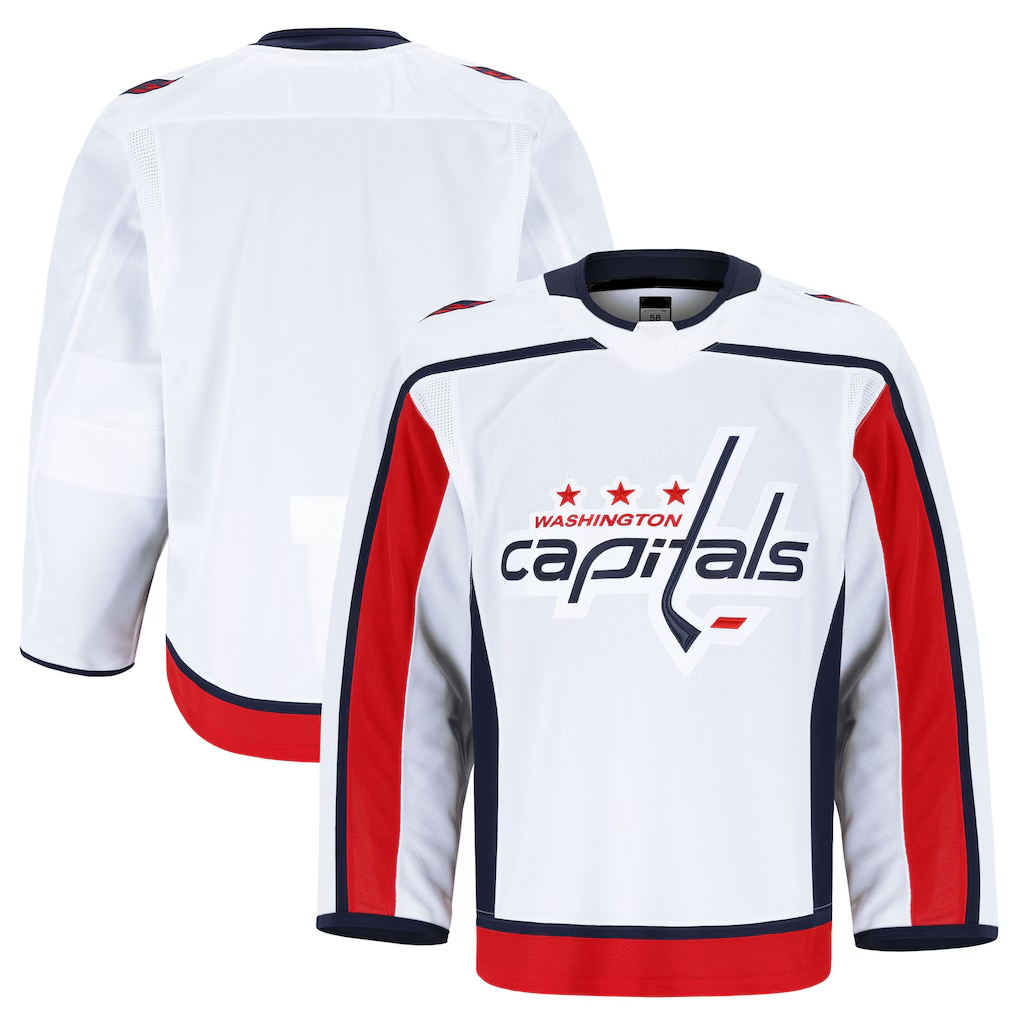 Punc W.Capitals White Away Authentic Pro Jerseys