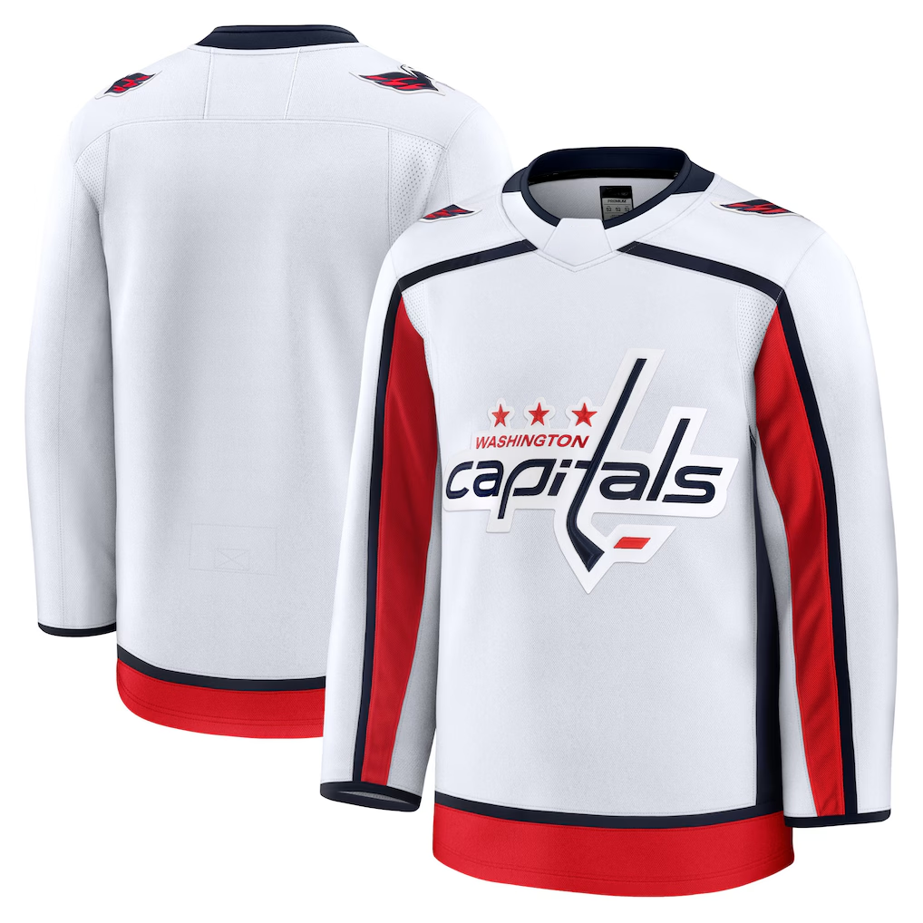 Punc W.Capitals White Away Premium Jerseys