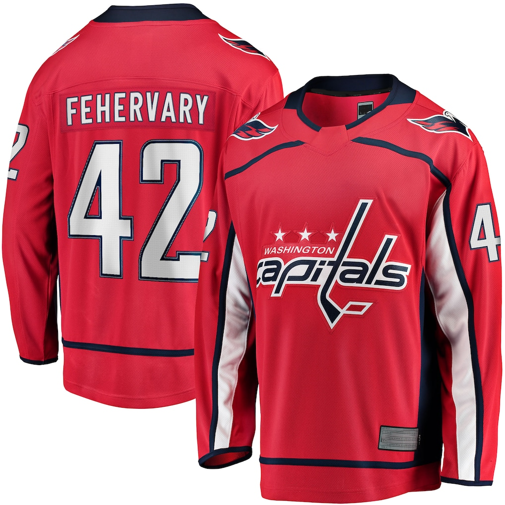 Punc W.Capitals #42 Martin Fehervary Red Home Breakaway Player Jerseys