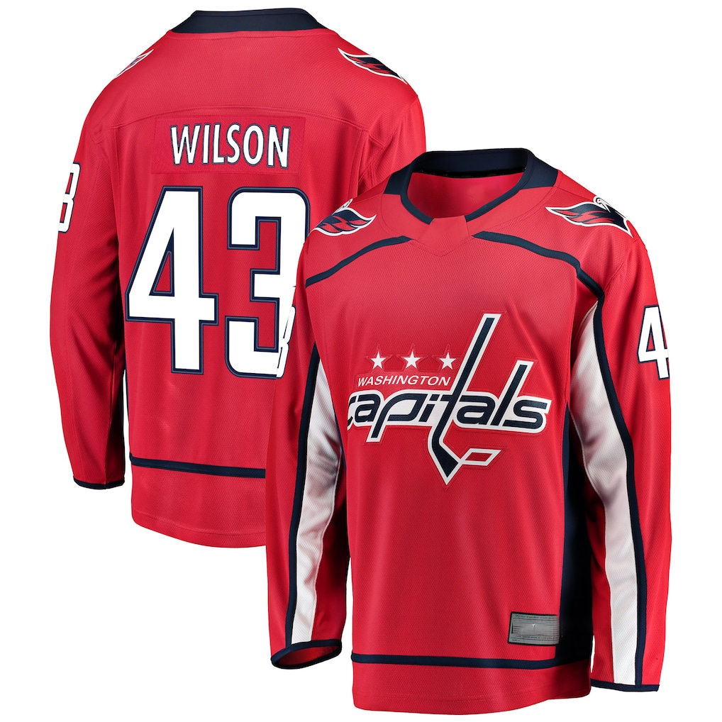 Punc W.Capitals #43 Tom Wilson Red Home Breakaway Player Jerseys