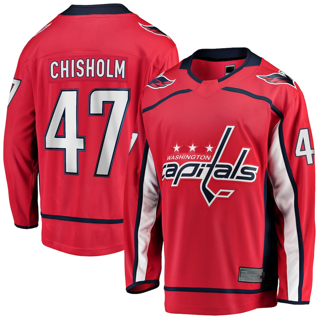 Punc W.Capitals #47 Declan Chisholm Red Home Breakaway Jerseys