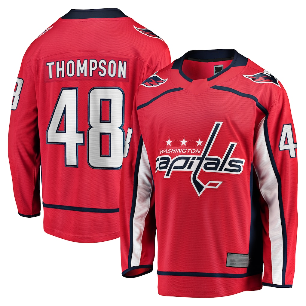 Punc W.Capitals #48 Logan Thompson Red Home Premier Breakaway Player Jerseys