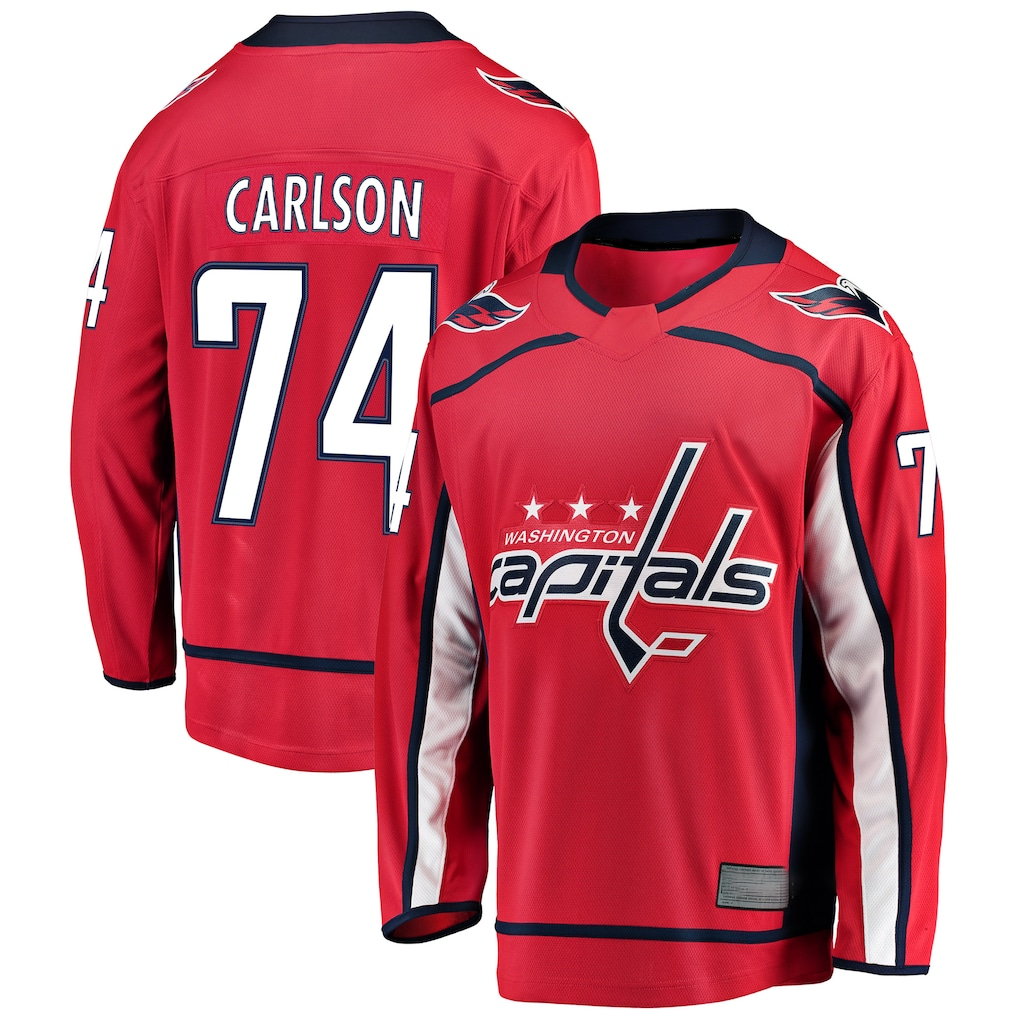 Punc W.Capitals #74 John Carlson Red Home Breakaway Player Jerseys