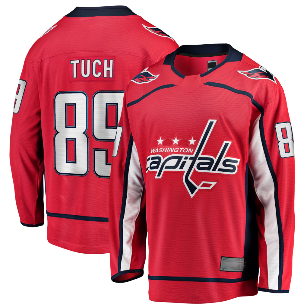 Punc W.Capitals #89 Alex Tuch Red Home Breakaway Jerseys