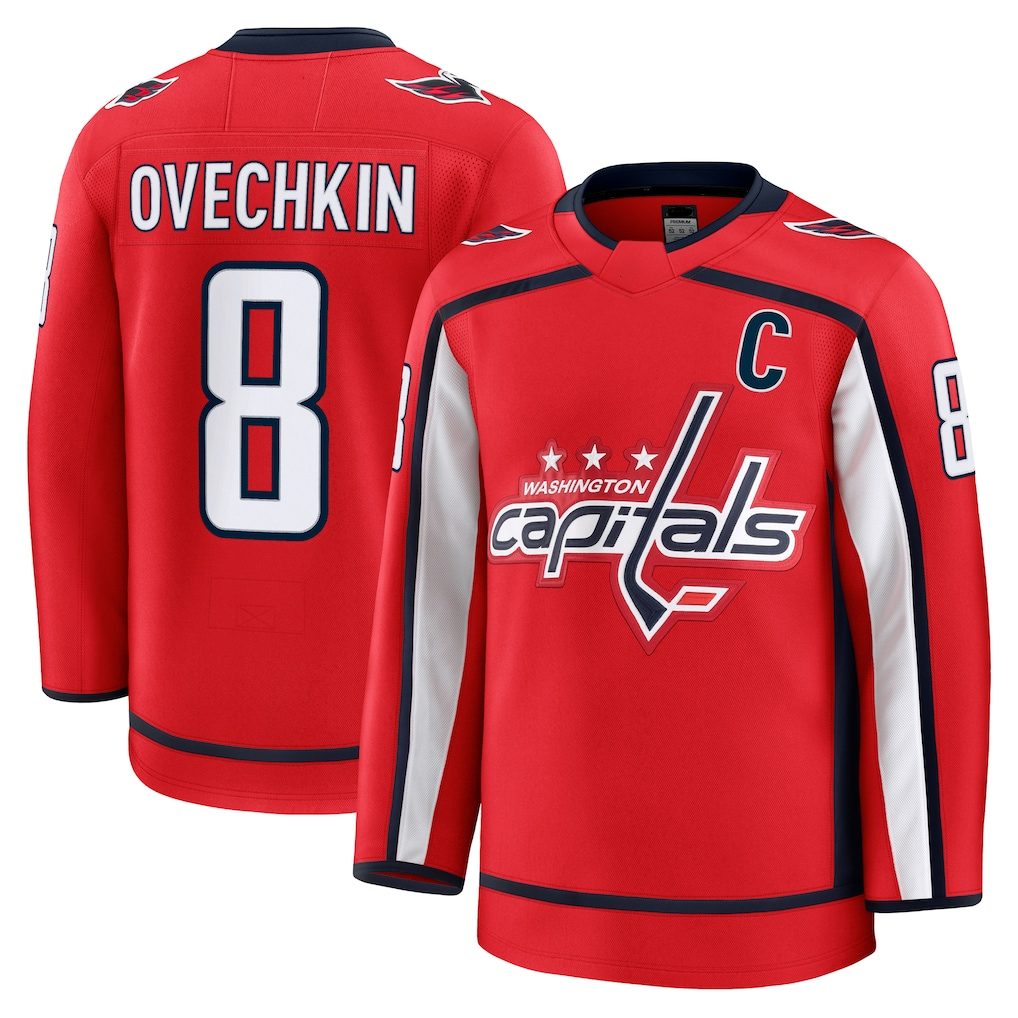 Punc W.Capitals #8 Alexander Ovechkin Red Home Premium Jerseys