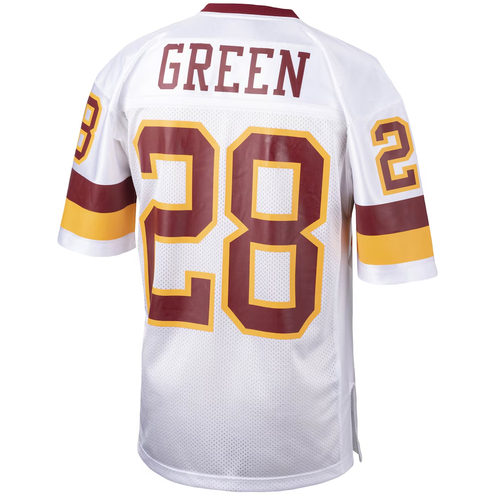 Punc W.Commanders 1991 #28 Darrell Green Mitchell & Ness White Authentic Throwback Retired Player Stitched Puhic Jersey