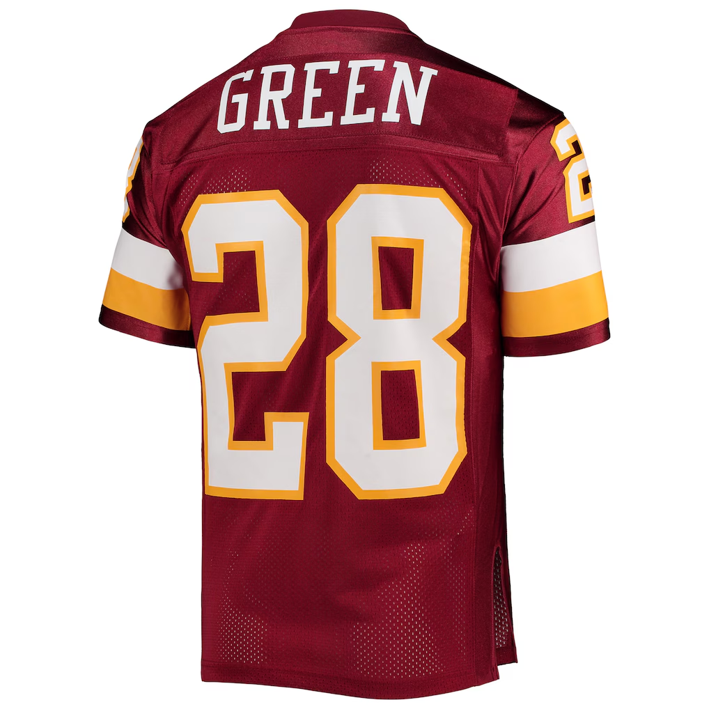 Punc W.Commanders 1994 #28 Darrell Green Mitchell & Ness Burgundy Authentic Throwback Retired Player Jersey Stitched Puhic Game Jerseys