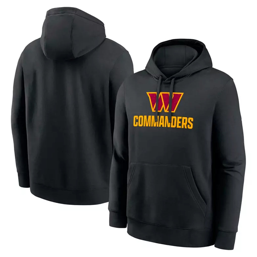 Punc W.Commanders Black Pullover Hoodies Home Game Blank Player Stitched Jerseys