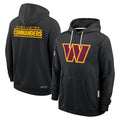 Punc W.Commanders Gray LOGO Performance Pullover Hoodies Game Blank Player Stitched Jerseys