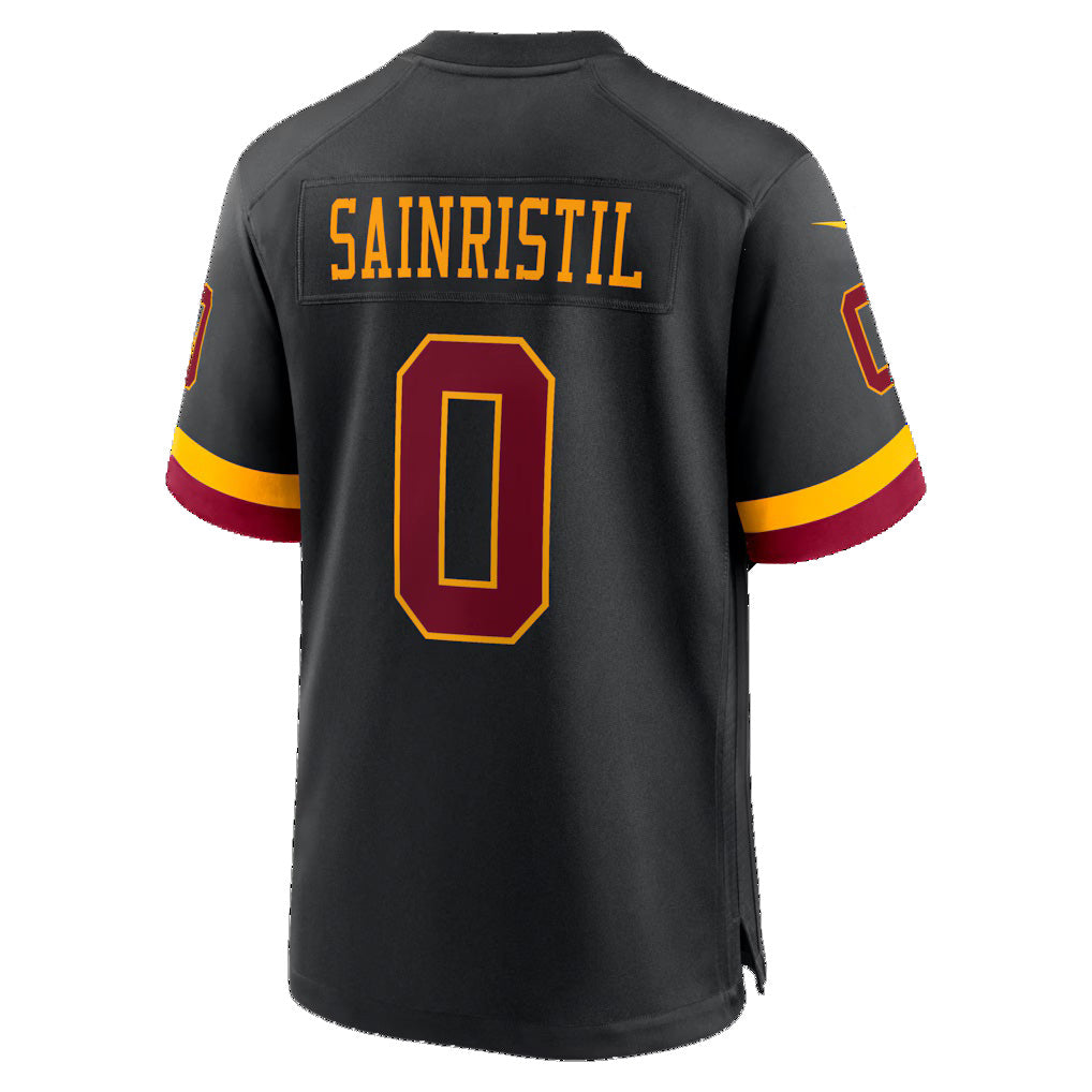 Punc W.Commanders #0 Mike Sainristil Black Hail Raiser Alternate Game Stitched Jerseys