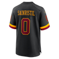 Punc W.Commanders #0 Mike Sainristil Black Hail Raiser Alternate Game Stitched Jersey