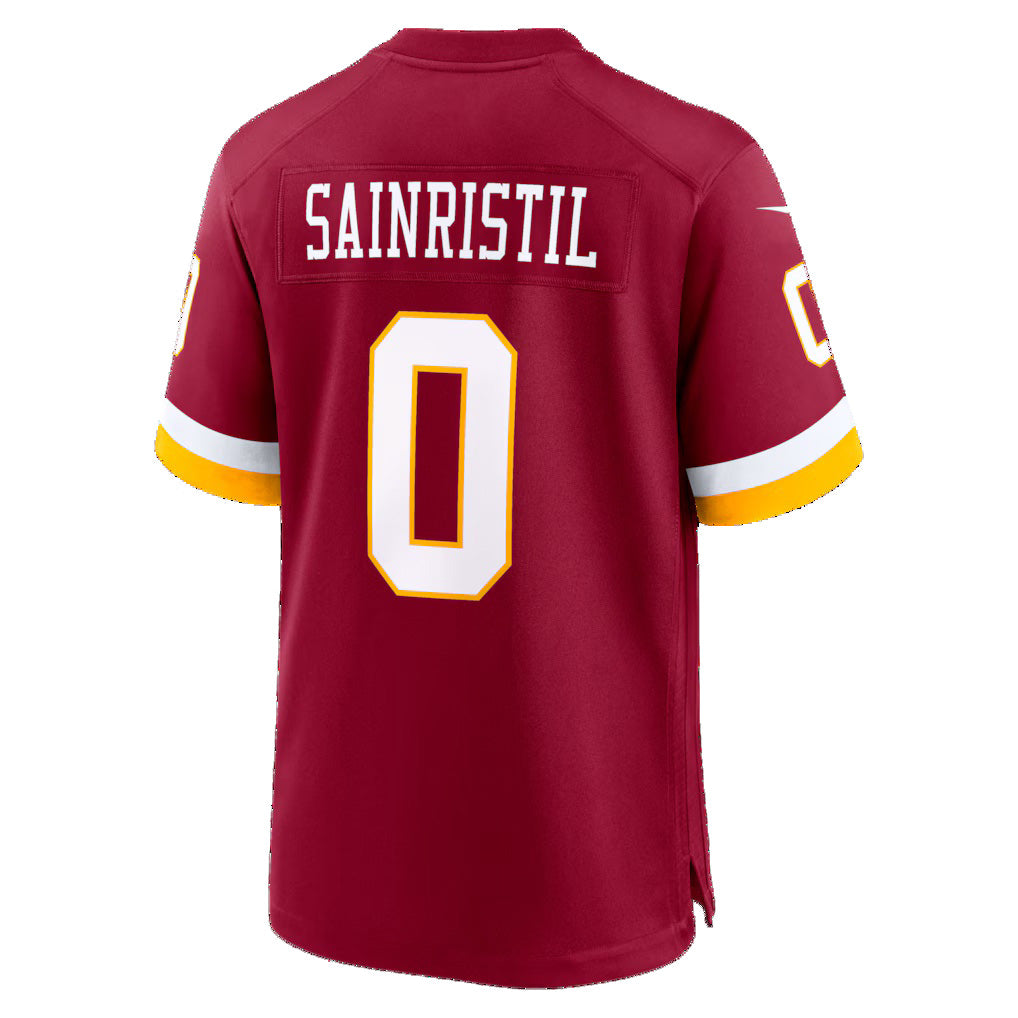 Punc W.Commanders #0 Mike Sainristil Burgundy Game Stitched Jersey